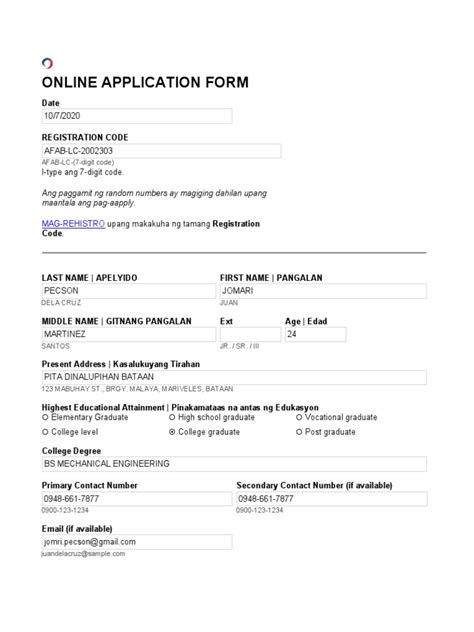 afab online registration code